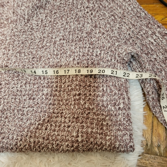 🩷 SOFT SURROUNDINGS Pink Knit Lace Underlay Detail Long Sleeve Top size - Picture 7 of 9